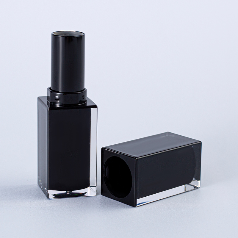 Magnetic Lipstick Case-Matte Black & Silver