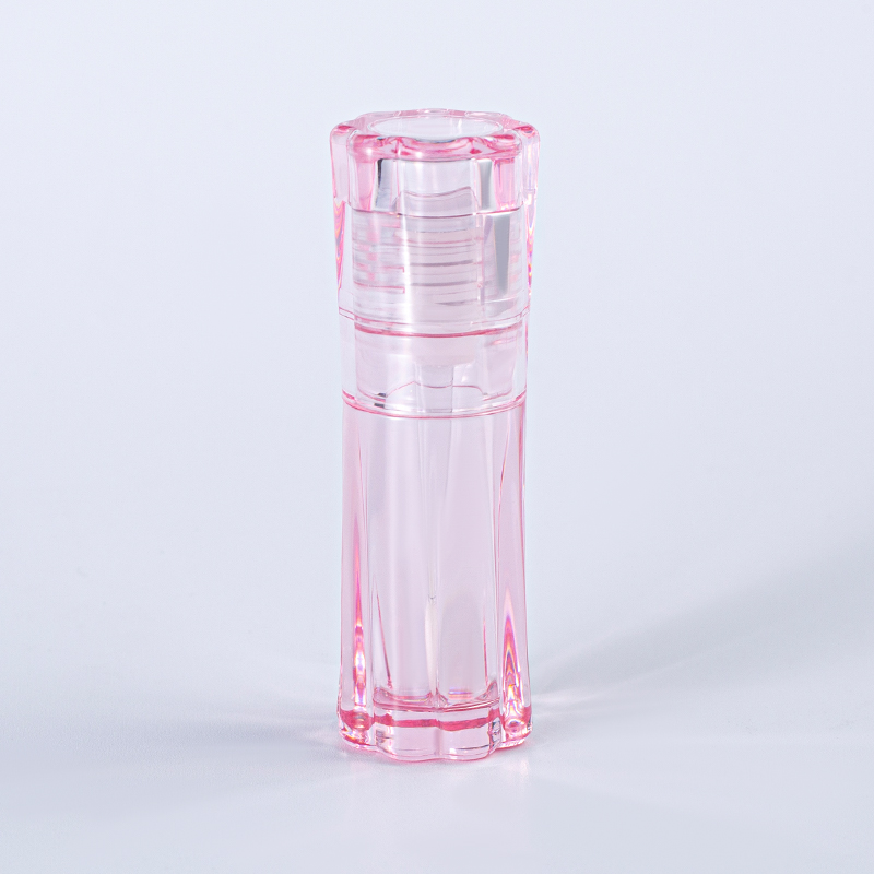 Pink Vertical Stripe Empty Lip Gloss Tube