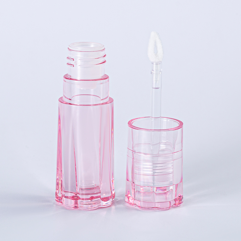 Pink Vertical Stripe Empty Lip Gloss Tube