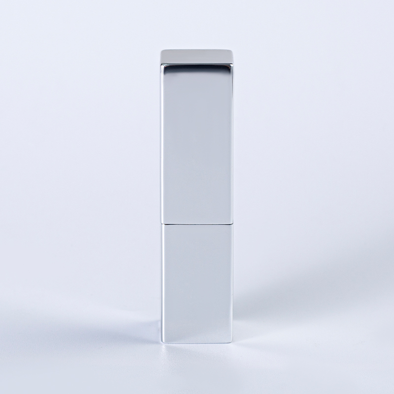White Lipstick Tube – Silver Electroplated Cap & Matte Finish