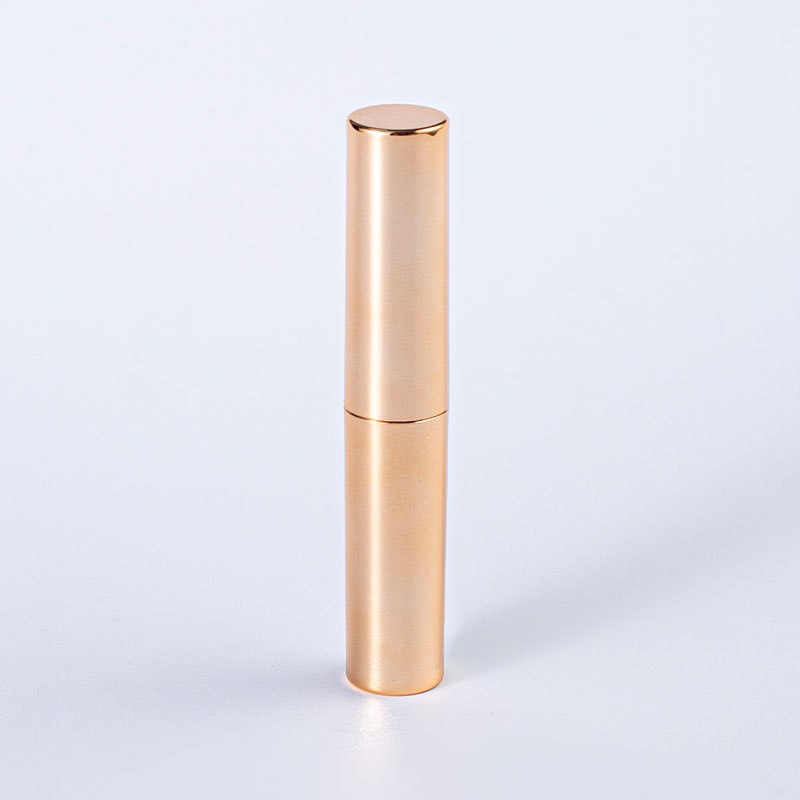 Luxury Rose Gold Lipstick Tube – Metallic Cylindrical Case