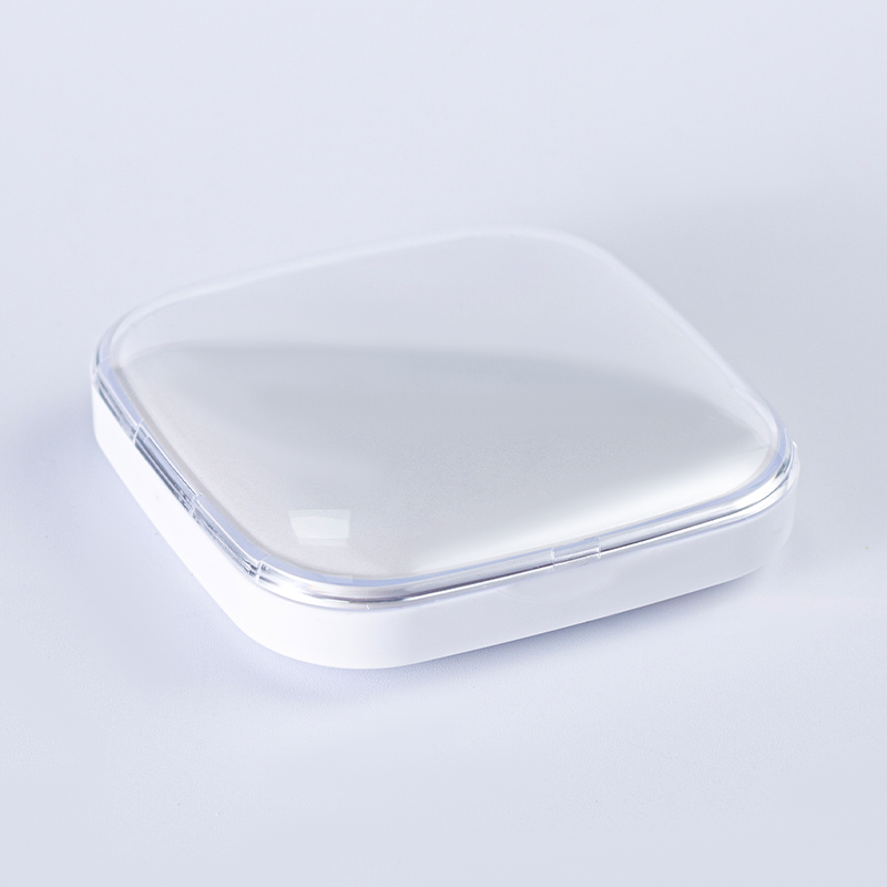 Rounded Square Clear Lid Powder Compact