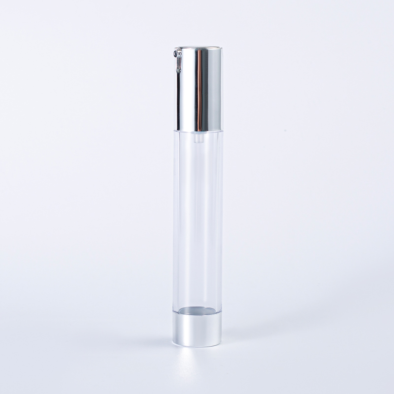 30ml Clear PET Press Pump Bottle - Silver Cap
