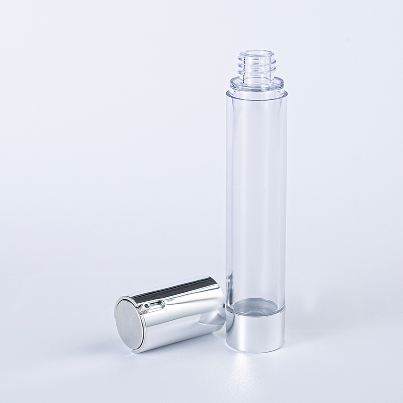 30ml Clear PET Press Pump Bottle - Silver Cap