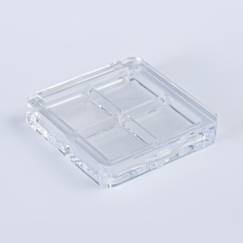 Clear 4-Pan Eyeshadow Palette - Transparent Square Compact
