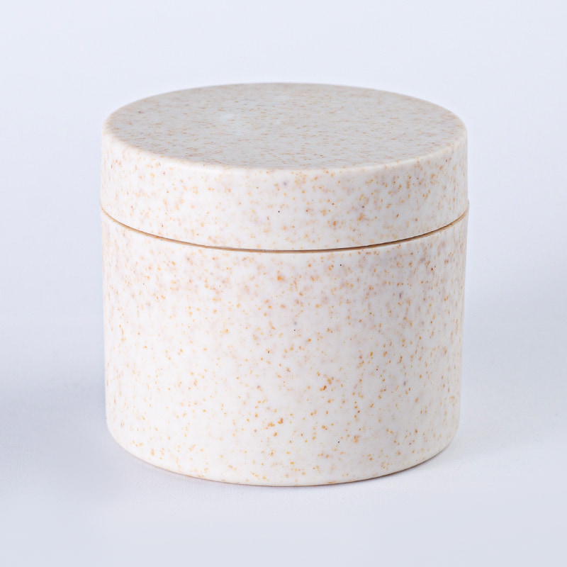 Natural Stone-Effect Cream Jar