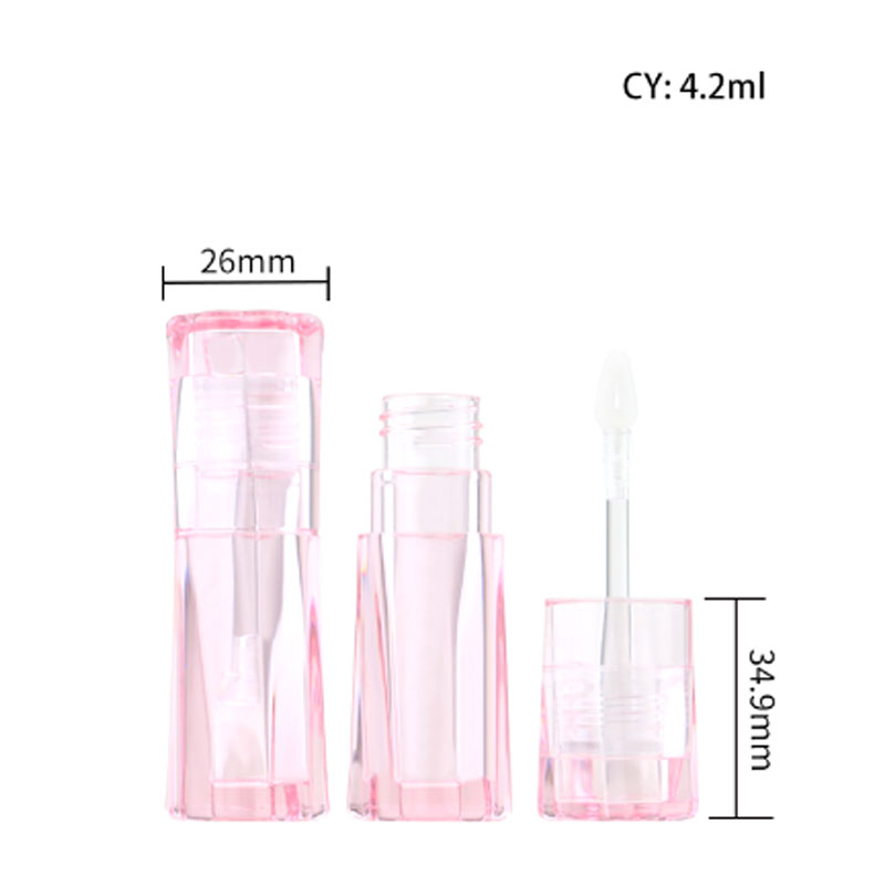 Pink Vertical Stripe Empty Lip Gloss Tube