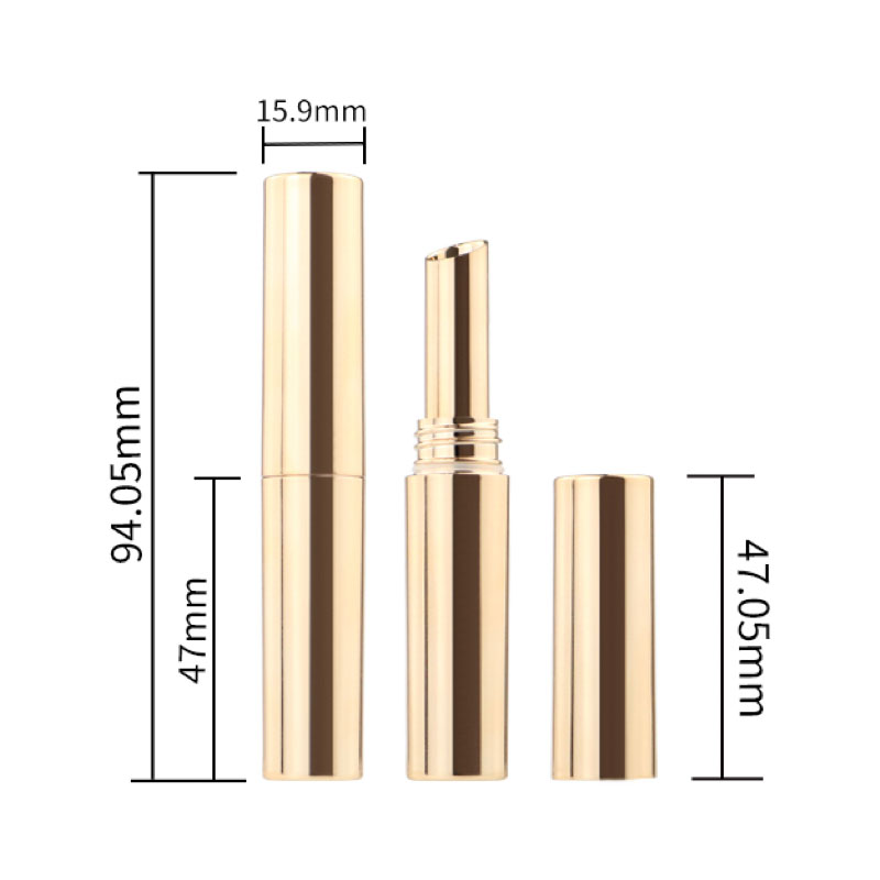 Luxury Rose Gold Lipstick Tube – Metallic Cylindrical Case