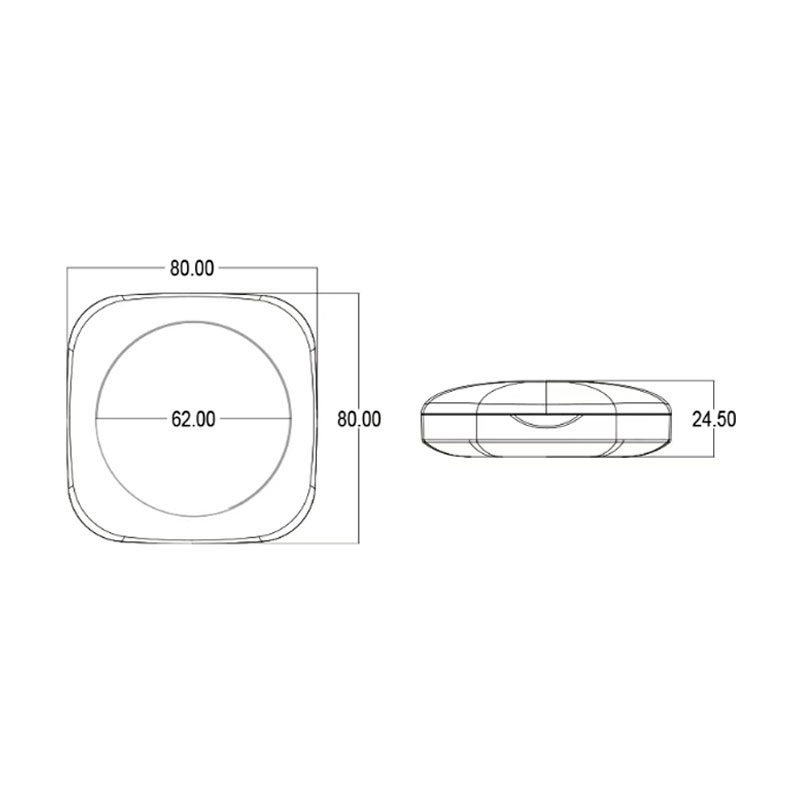 Square Clear Cushion Compact Powder Case