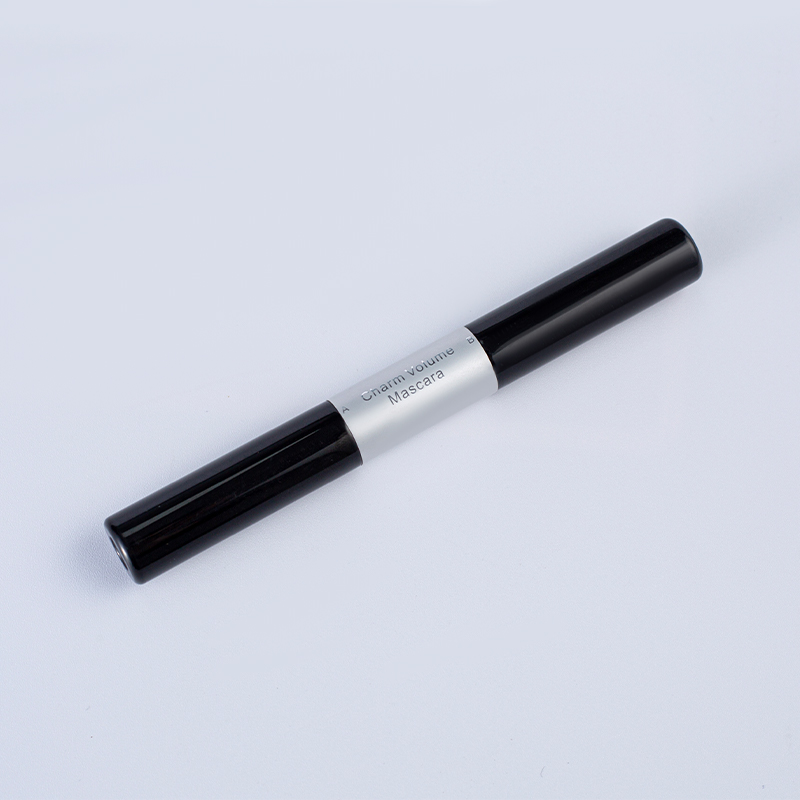 Minimalist Silver-Black Mascara Tube