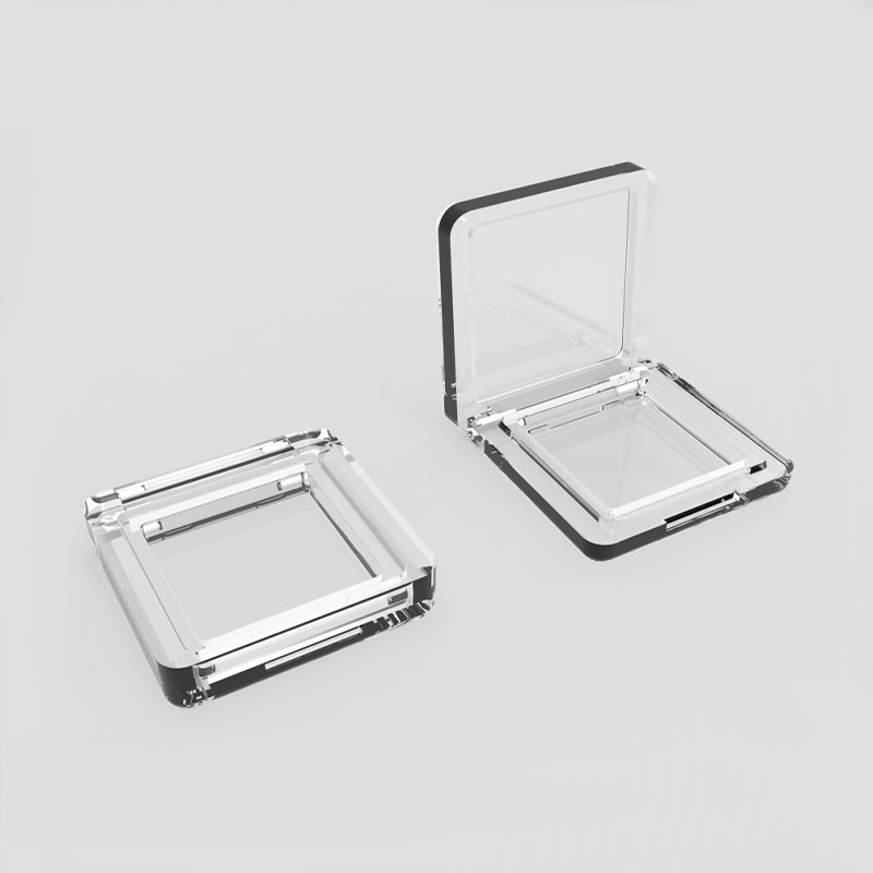 Single Grid Square Empty Cosmetic Compact