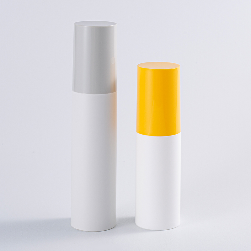 Color-block Cylindrical Airless Pump Bottle
