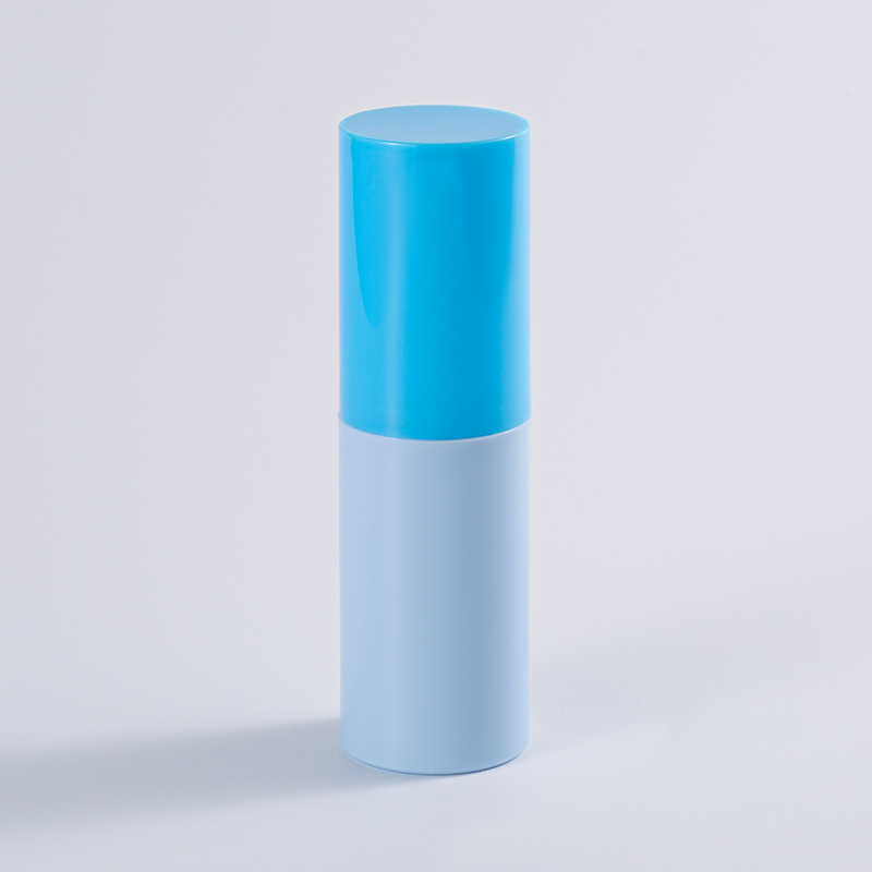 Color-block Cylindrical Airless Pump Bottle