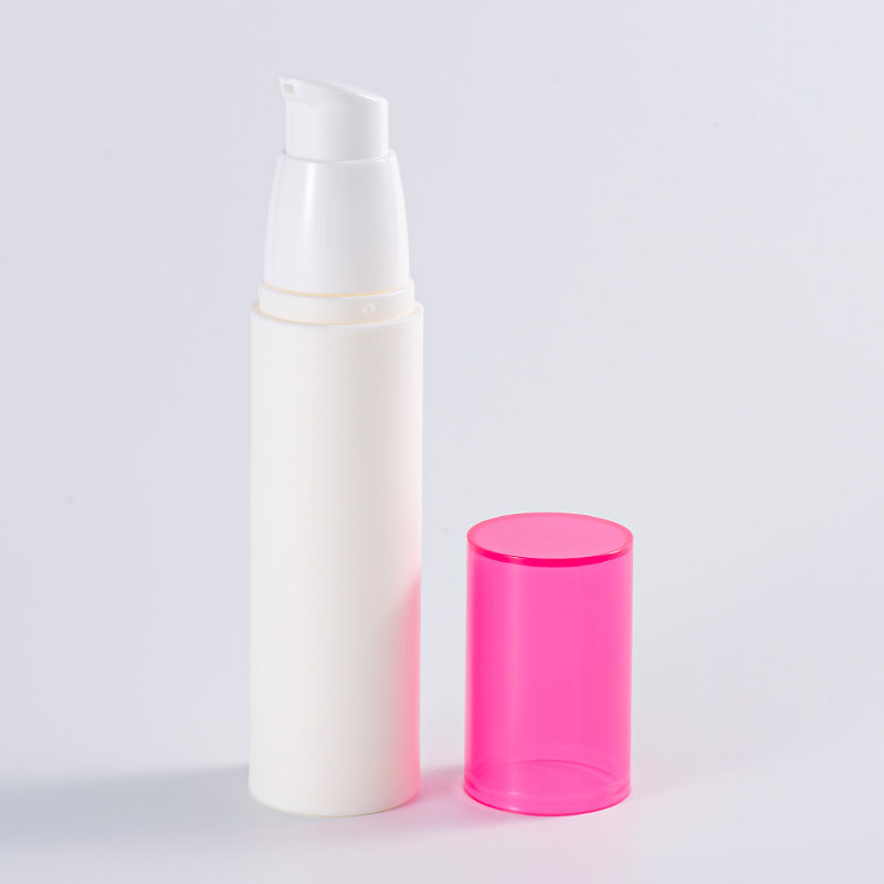 Color-block Cylindrical Airless Pump Bottle