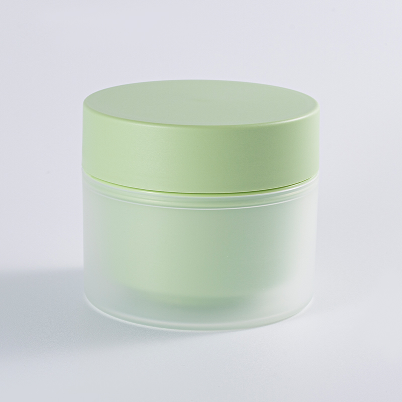 Color-block Cylindrical Cream Jar