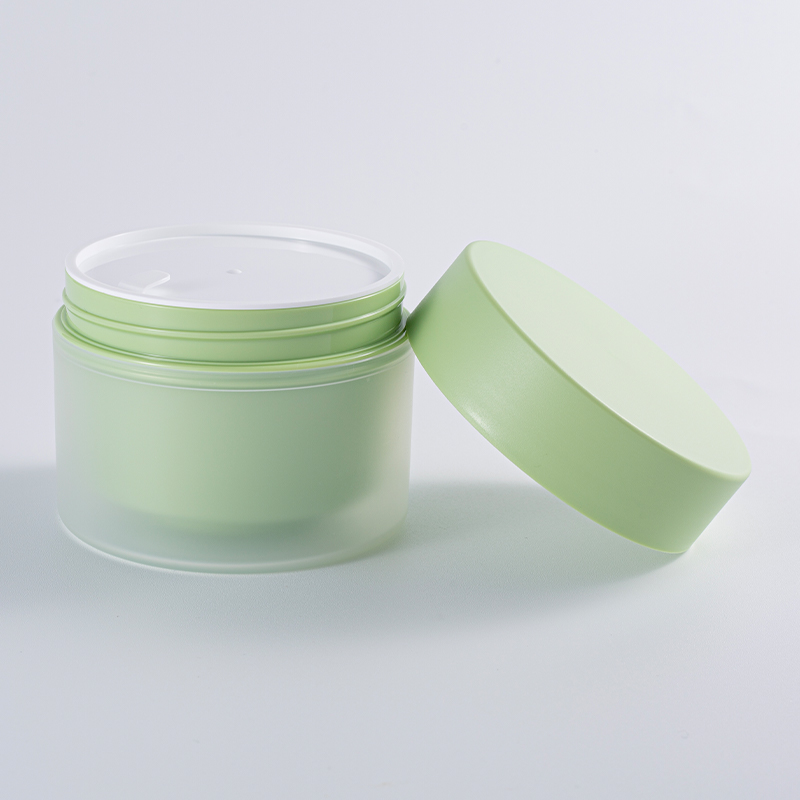 Color-block Cylindrical Cream Jar