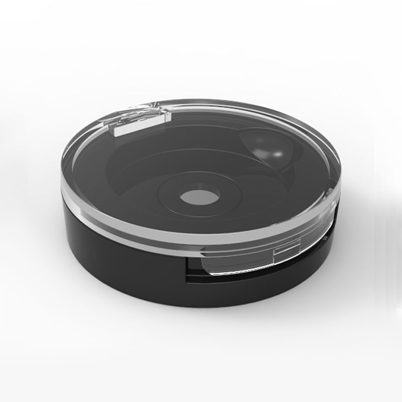 Black Empty Compact with Transparent Lid